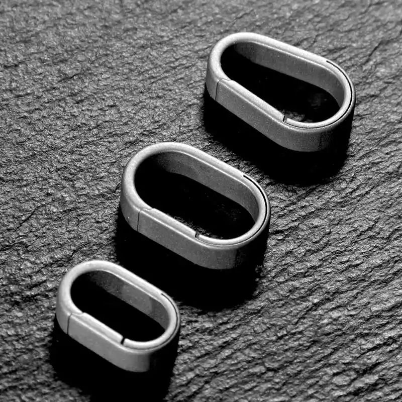 Titanium Alloy Quick Release Key Ring With Black PVD Coating-For Car Keys, EDC Accessories, Durable Compact Metal Connector Ring
