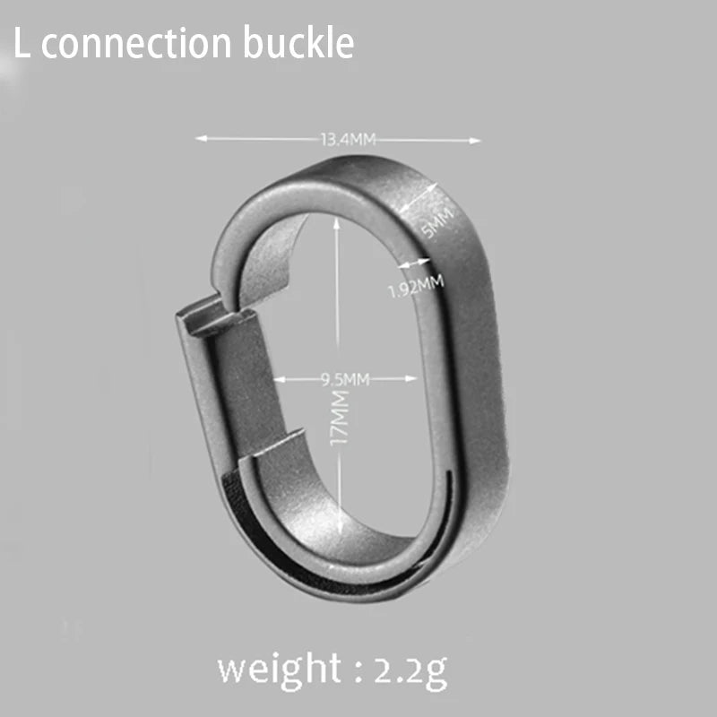 Titanium Alloy Quick Release Key Ring With Black PVD Coating-For Car Keys, EDC Accessories, Durable Compact Metal Connector Ring
