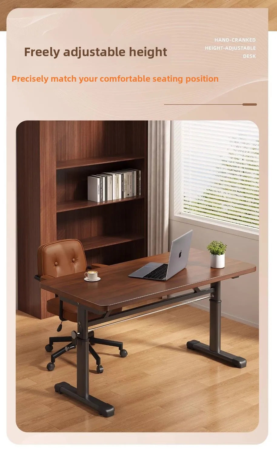 Modern Simple Adjustable Height Computer Desk Ergonomic Study Table for Home Office Durable Writing Desk Furniture