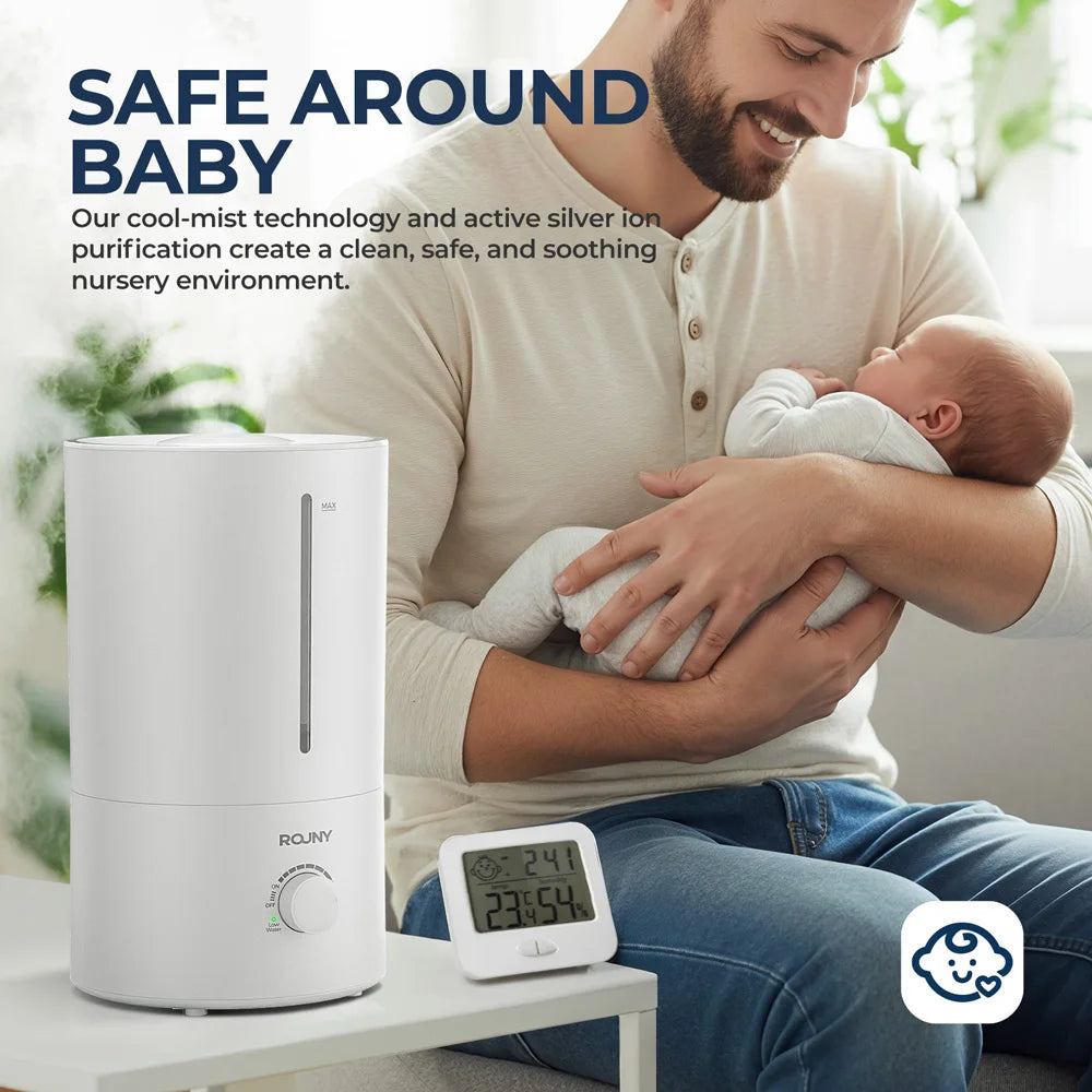 ROUNY Air Humidifier, 4L Large Capacity Ultrasonic Humidifier