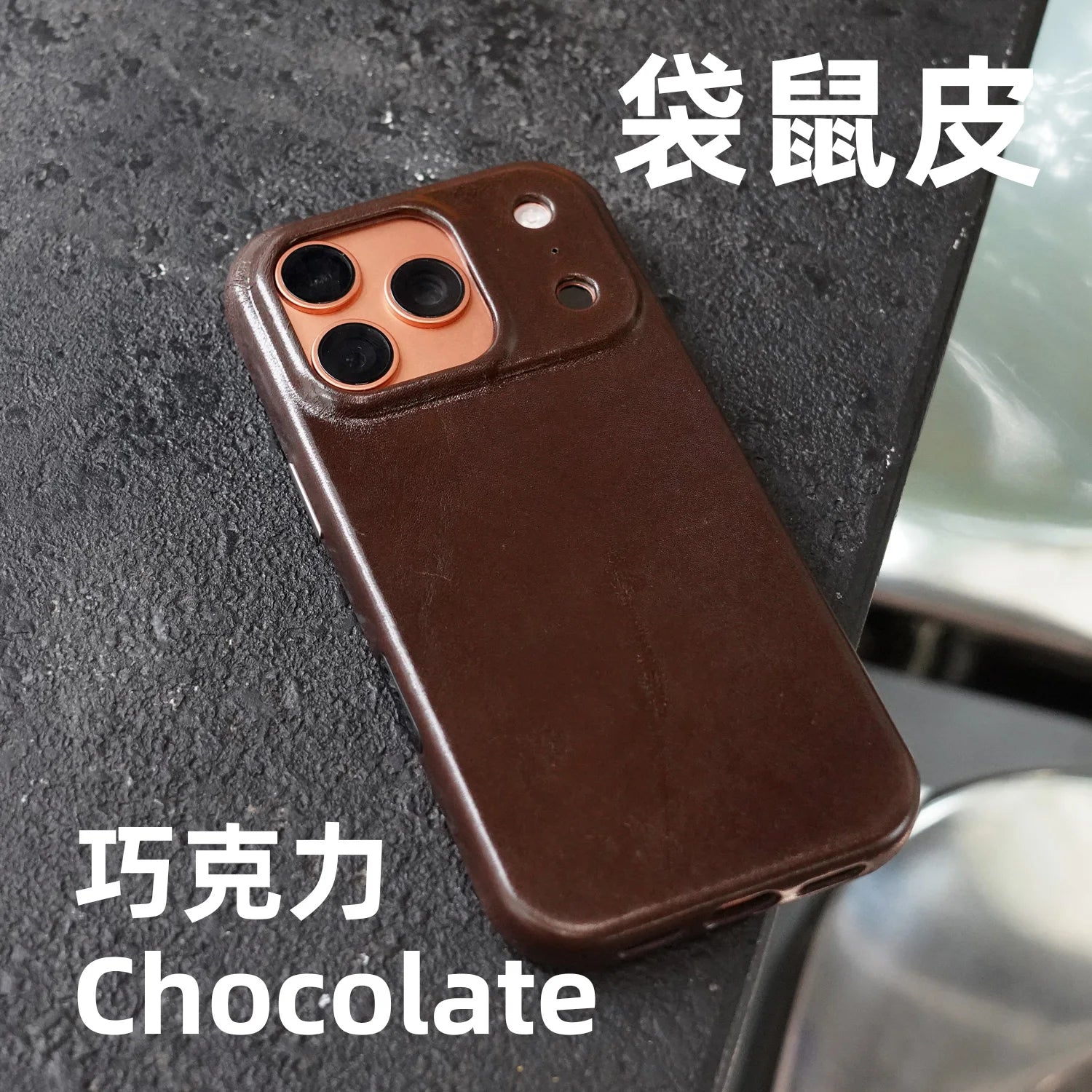 YMW Scars Italian Kangaroo Genuine Leather Case for iPhone 17 16 15 Pro Max Magnetic Handmade Phone Cover