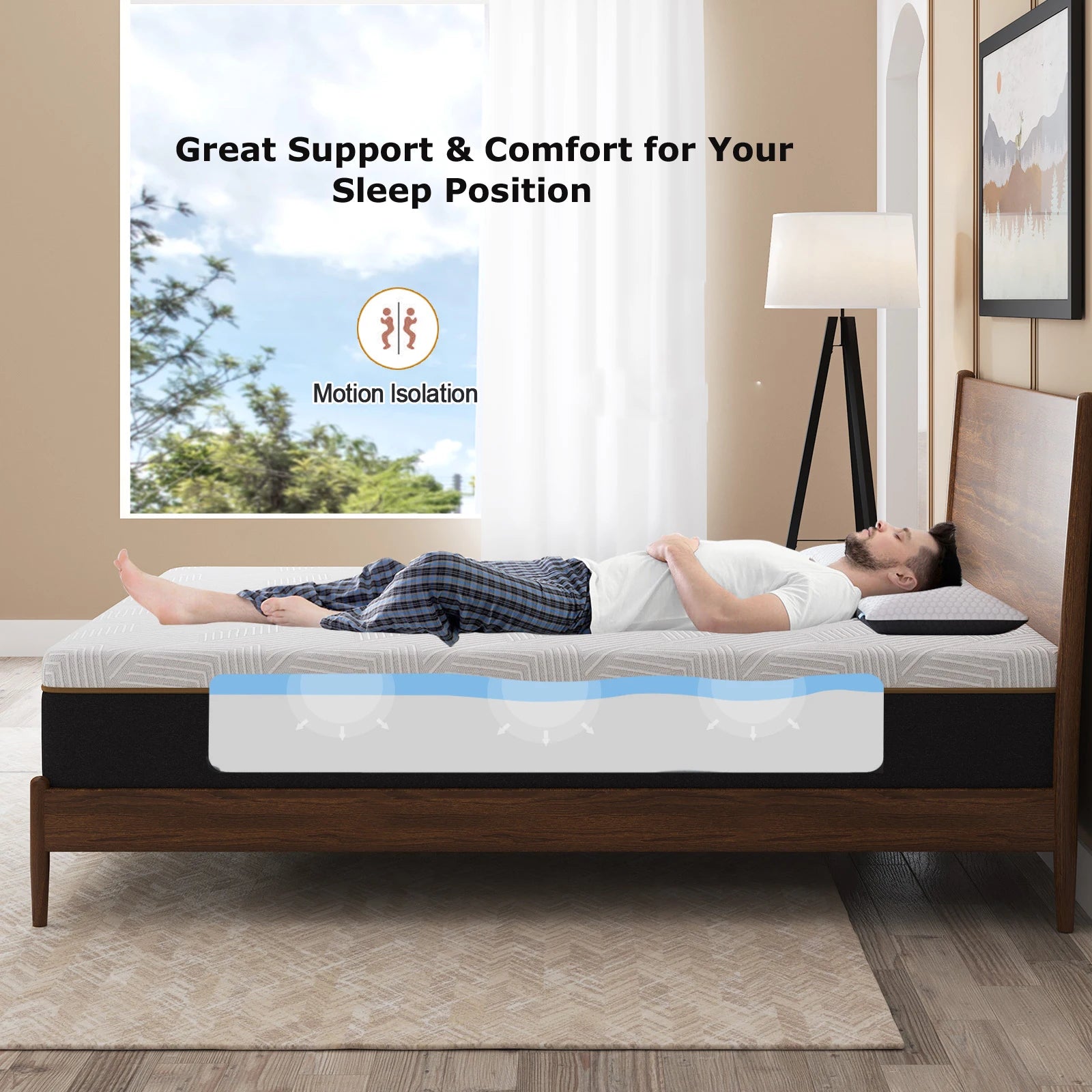 Duchess Queen Double King Single Bed Mattress EuroTop Memory Foam No Spring