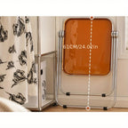 Chic Transparent Folding Side Table - Modern Coffee Table with Metal Frame, Ideal for Living Room Bedroom & Compact Storage