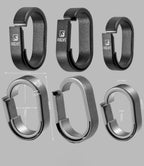 Titanium Alloy Quick Release Key Ring With Black PVD Coating-For Car Keys, EDC Accessories, Durable Compact Metal Connector Ring