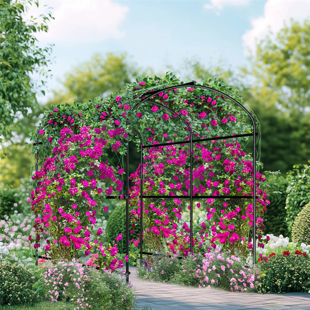 Cucumber Trellis for Garden Vegetable Trellis,U-Shaped Metal Garden Trellis Arch Plant Grow Support Frame for Climbing