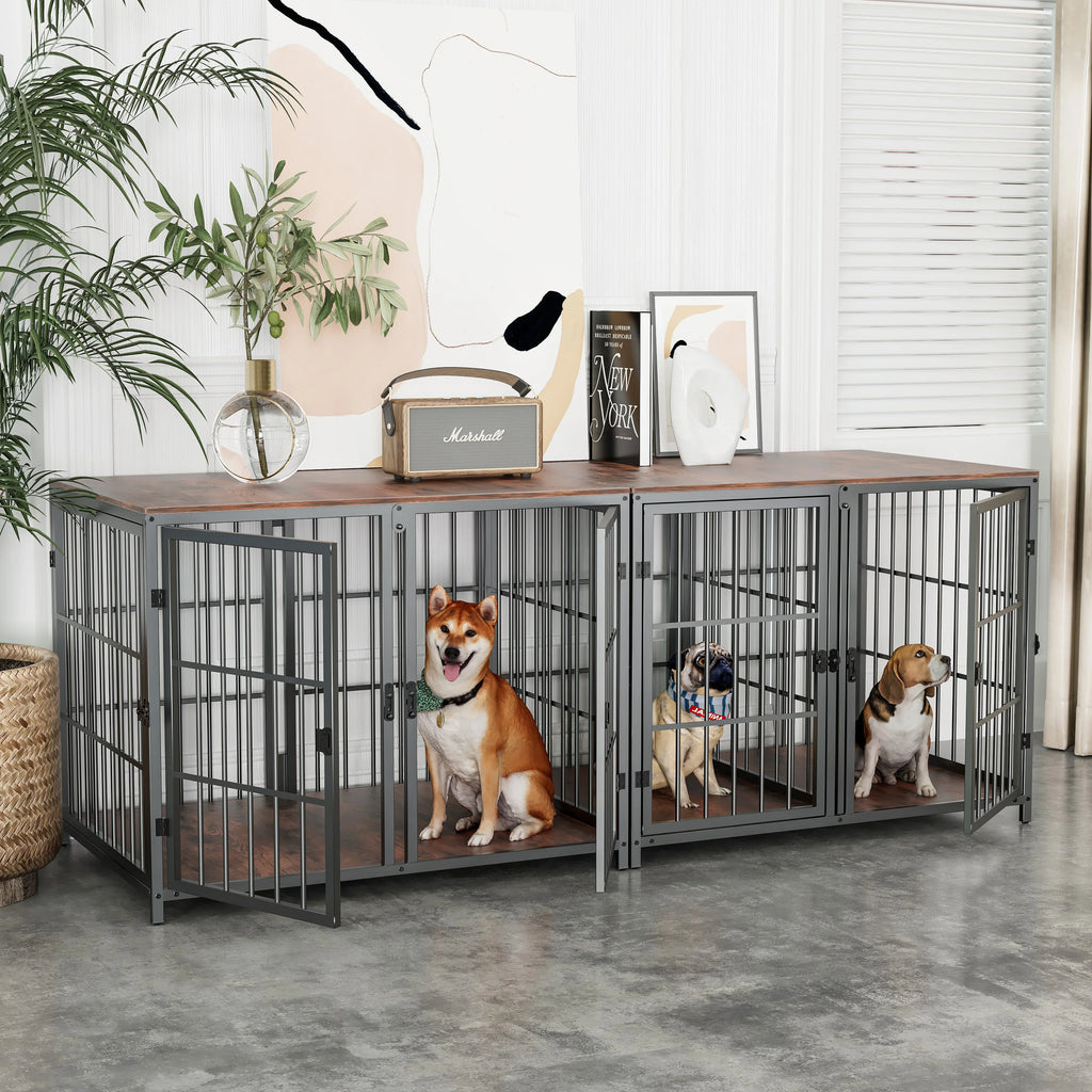 Dog Crate Furniture Heavy Duty Dog Kennels, End Side Table, Wooden Dog House for Small Medium Large Dog Chew-Resistant