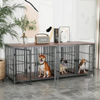 Dog Crate Furniture Heavy Duty Dog Kennels, End Side Table, Wooden Dog House for Small Medium Large Dog Chew-Resistant