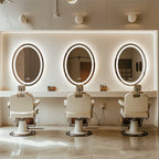 Large Oval LED Bathroom Mirror Lighted Mirror Anti-Fog Vanity Bathroom Backlit Dimmable Wall Mounted 3 Colors Memory with Plug