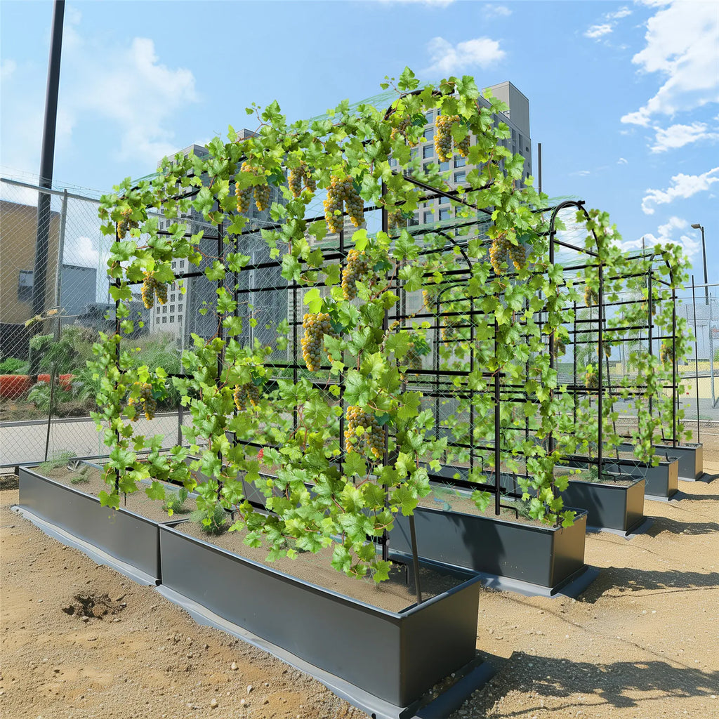 Cucumber Trellis for Garden Vegetable Trellis,U-Shaped Metal Garden Trellis Arch Plant Grow Support Frame for Climbing