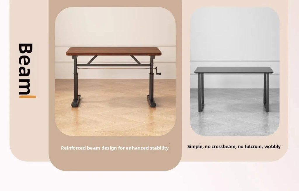 Modern Simple Adjustable Height Computer Desk Ergonomic Study Table for Home Office Durable Writing Desk Furniture