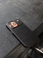 YMW Scars Italian Kangaroo Genuine Leather Case for iPhone 17 16 15 Pro Max Magnetic Handmade Phone Cover
