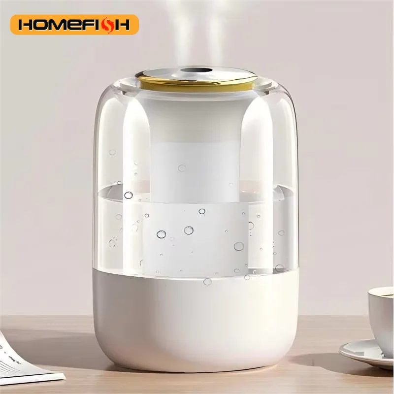 HOMEFISH 2025 New Model Air Humidifier for Home Use, Quiet Bedroom Large Spray for Pregnant Women and Babies, Indoor Humidifier