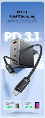 Toocki 140W GaN Charger Fast USB C Charger