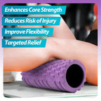 1 Foam Roller Yoga Column Fitness Yoga EVA Foam Roller Yoga Stick Deep Tissue Massage Roller, Suitable for Back and Leg Muscle