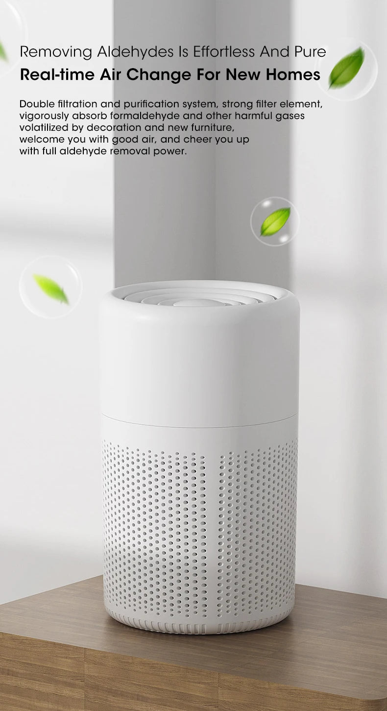 Mini Desktop Air Purifier Portable Air Purifier Household Air Cleaner With HEPA Filter Air Freshener Odor Remover Air Cleaner