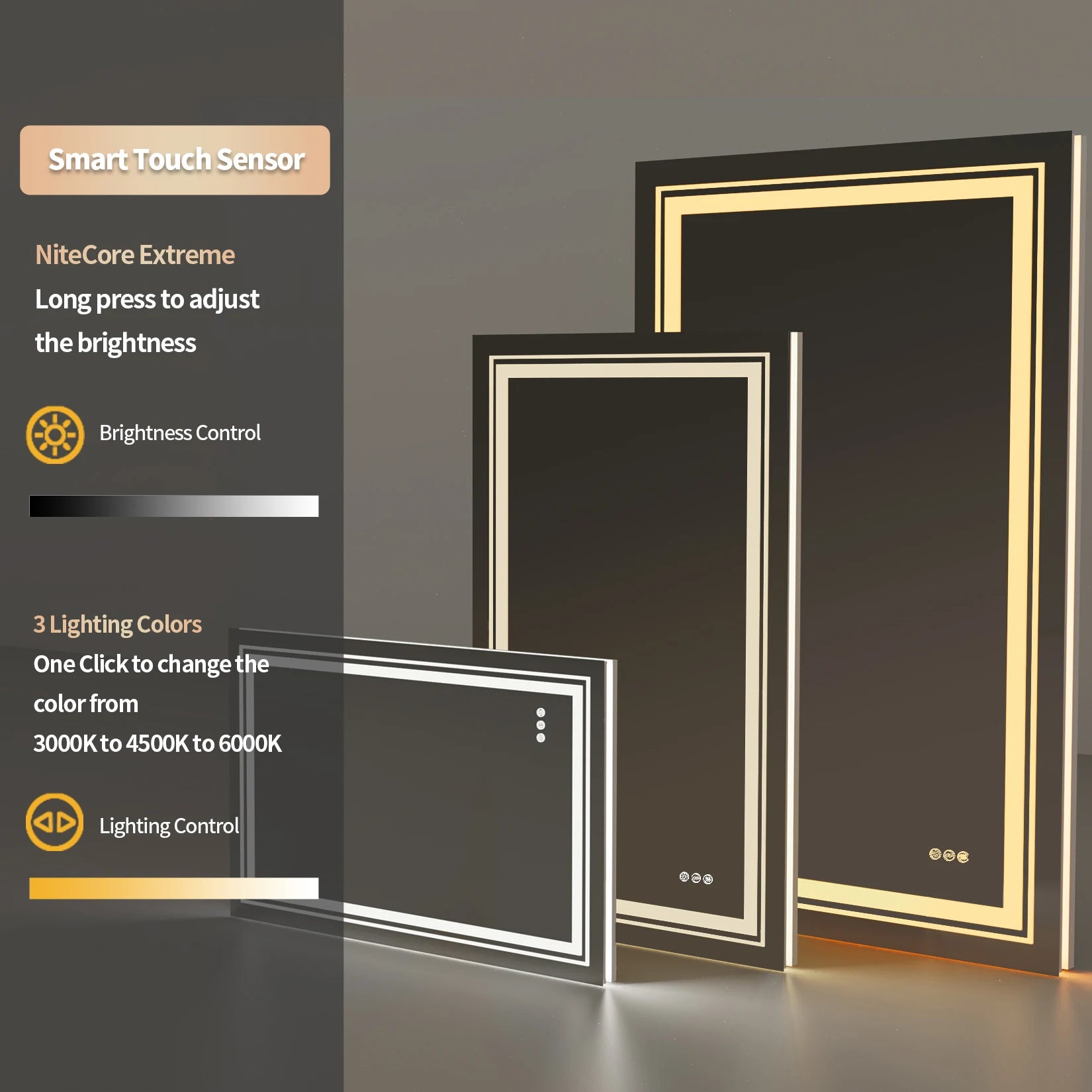 20x28 Inch Led  Rectangle Mirror for Bathroom with Front Light and Backlit Anti Fog Function Wall Backlit Decor Vanity Mirrors