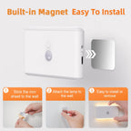 LED Motion Sensor Night Light, 3 Modes Stair Lamp, Dimmable Lighting with Battery, for Indoor Bedroom Cabinet Gift Camping Decor