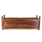Raised Garden Bed Flower or Vegetable Planter Window Mounted Plant Box for Garden, Yard Wood Box for Planting