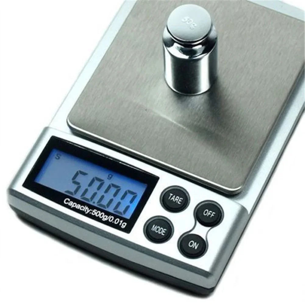 500gx0.01g Mini Digital Pocket Scales LCD Display Electronic Scales High Precision for Jewelry/Gemstones/Precious Metals/Coins