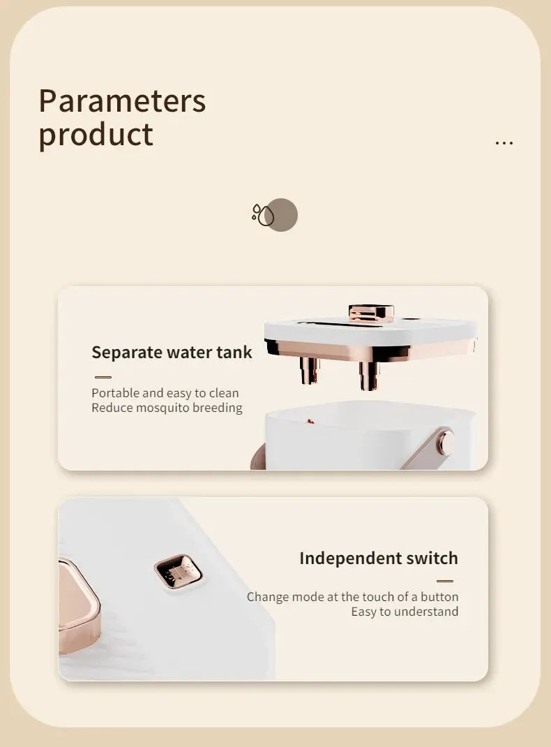 Humidifier 1.8L Large Capability Dual Nozzle Air Humidifier Desktop essential Oil Diffuser with Night Light Aromatherapy