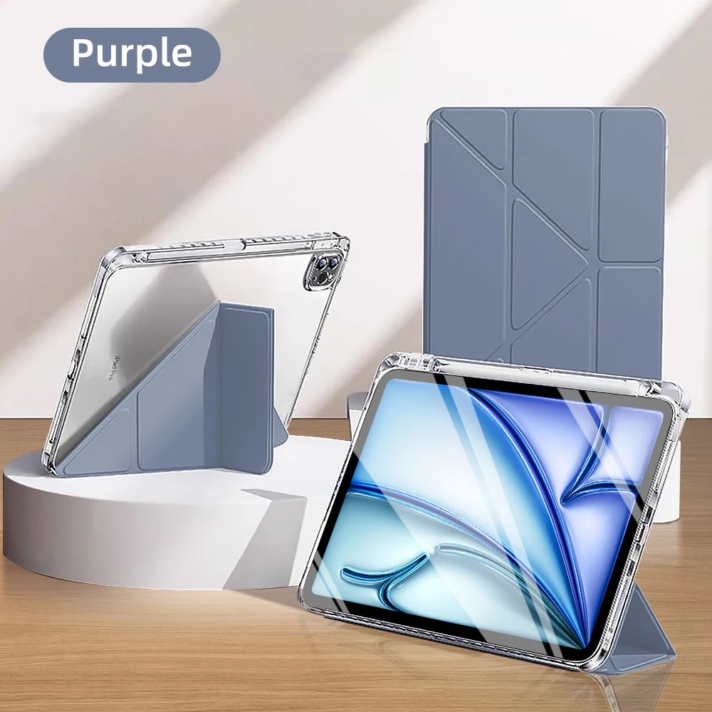 For iPad iPad Air11 13 M4 M3 M2 A16 2025 Air 4/5/6th iPad Pro11 13 12.9 10th Gen 7/8/9th 10.9 10.5 10.2 9.7 Y Fold Magnetic Case