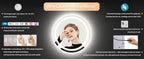 800mm LED Circle Wall Mounted Vanity Mirror with Demister Pad Smart Touch Sensor Memory Function Backlit Front Lighted 3 Colors