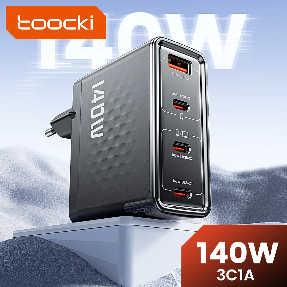 Toocki 140W GaN Charger Fast USB C Charger