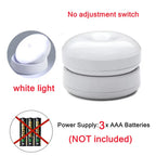 PwwQmm LED Night Light Wireless Motion USB Charging Cabinet Night Lamp Bedside Table For Bedroom Home Closet Sensor Round Lights