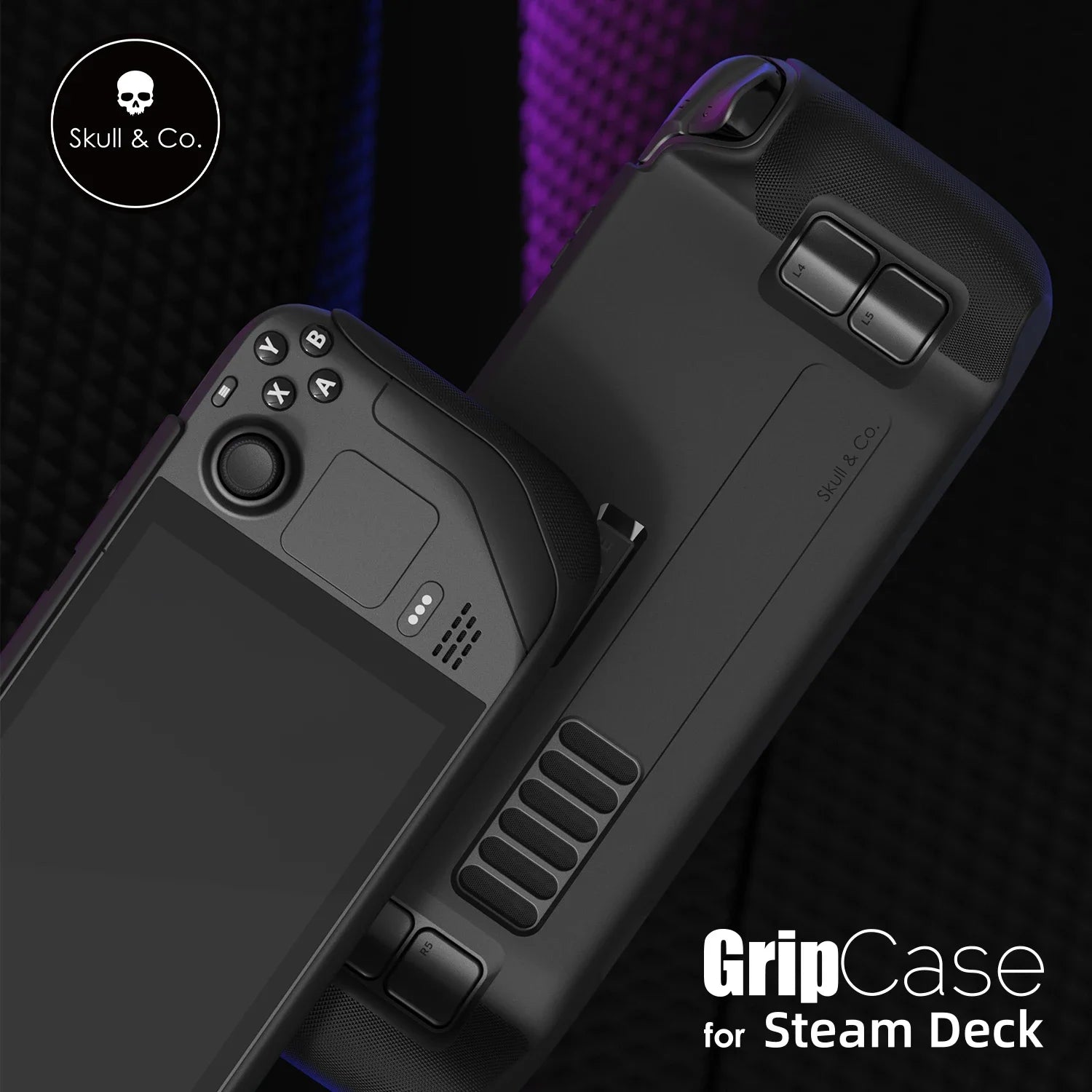 Skull & Co. GripCase SD Protective Case Standable Cover Soft Material Shell for Steam Deck EDC Case Carring Bag for Steam OLED