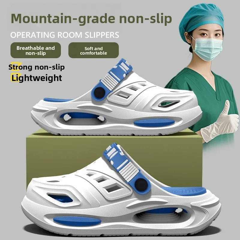 Men's Special Arch Support Hole Hole Shoes Summer Outdoor Wear Long Standing Not Tired Foot Anti-Slip Deodorant Slippers