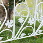 5 Pack Decorative Garden Fence For Landscaping White Panels Rust Proof Metal White