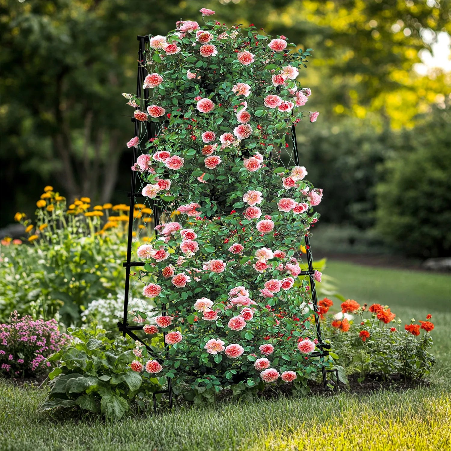 Cucumber Trellis for Garden Vegetable Trellis,U-Shaped Metal Garden Trellis Arch Plant Grow Support Frame for Climbing