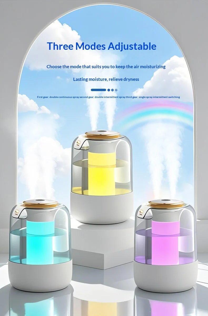 HOMEFISH 2025 New Model Air Humidifier for Home Use, Quiet Bedroom Large Spray for Pregnant Women and Babies, Indoor Humidifier