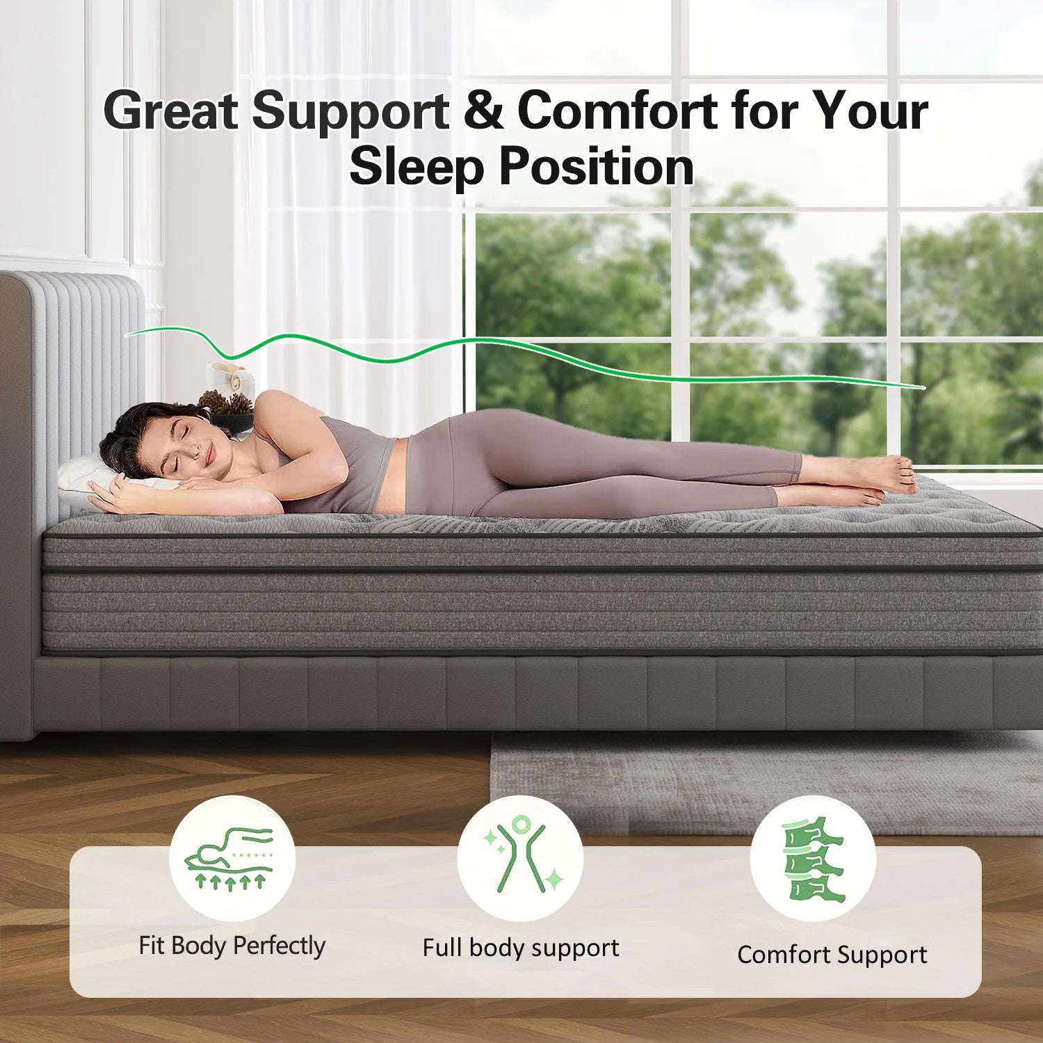 Mattress Queen Double King Single Bed Orthopedic Memory Foam EuroTop