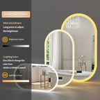 Oval LED Bathroom Mirror with Lights, Anti-Fog, Bluetooth Speaker, 3 Colors Temperature Dimmable Lighted Mirrors Waterproof