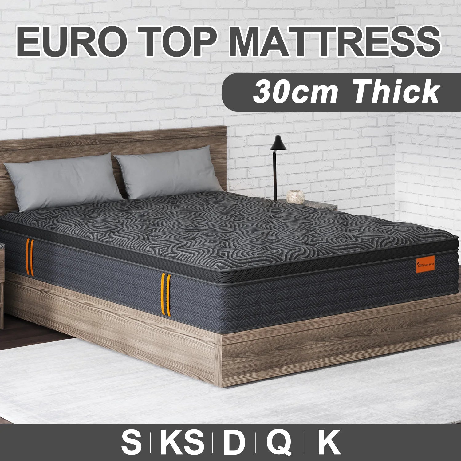 Gel Memory Foam Mattress Queen Double King Single Bed Pocket Spring Foam 30cm