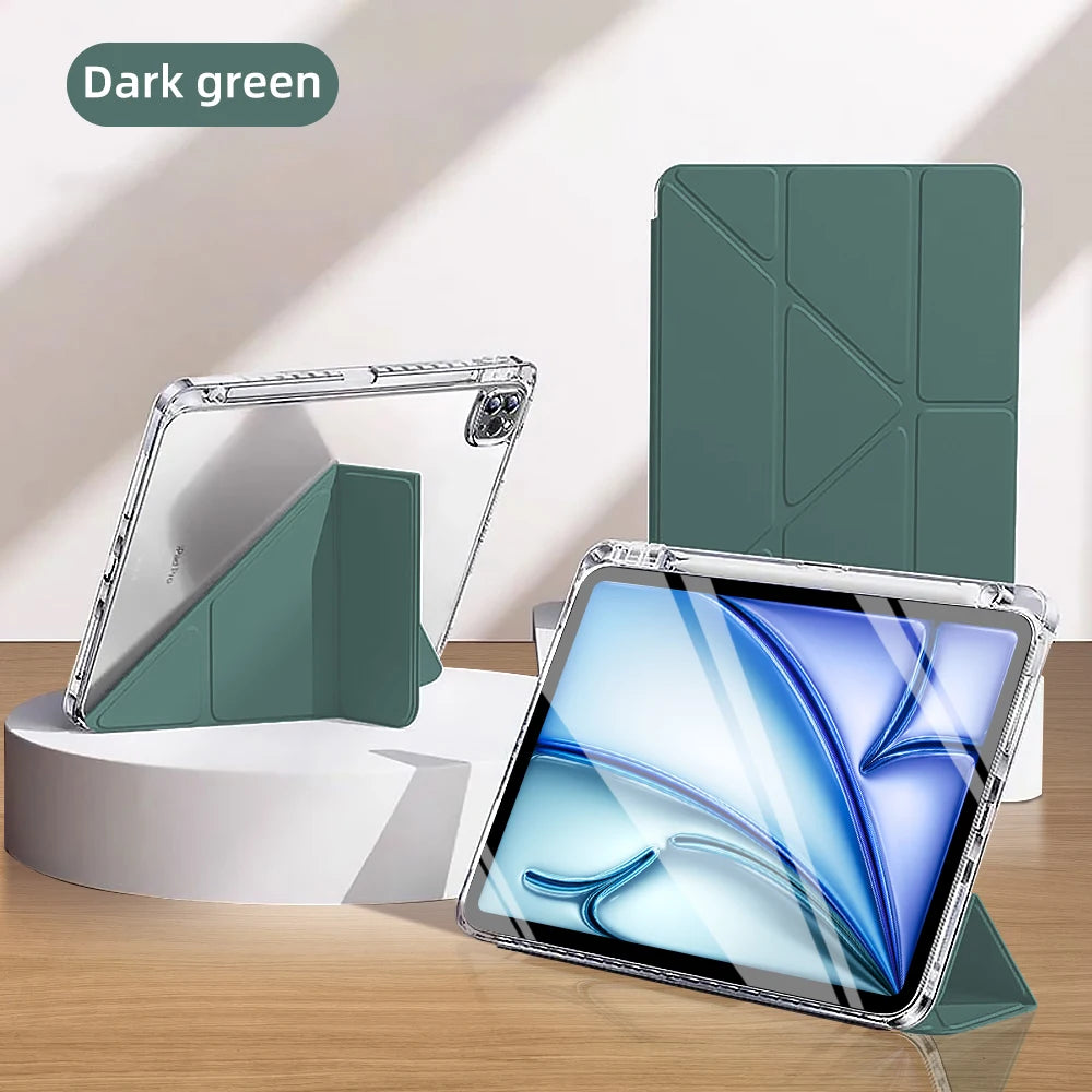 For iPad iPad Air11 13 M4 M3 M2 A16 2025 Air 4/5/6th iPad Pro11 13 12.9 10th Gen 7/8/9th 10.9 10.5 10.2 9.7 Y Fold Magnetic Case