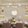 Decorative Mirrors Round Sunburst Wall Mirror Beveled Edge Glass Bathroom Vanity Mirror Hanging Accent Mirrors for Living Room