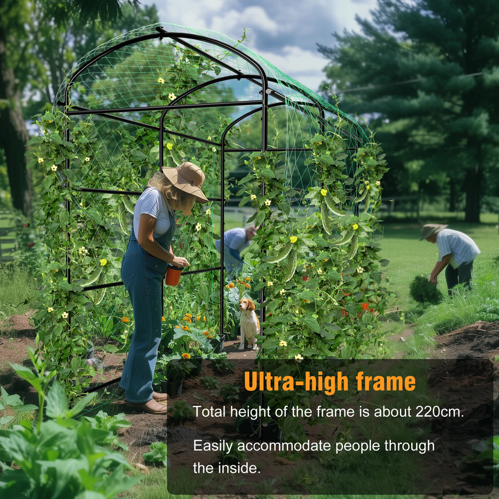 Cucumber Trellis for Garden Vegetable Trellis,U-Shaped Metal Garden Trellis Arch Plant Grow Support Frame for Climbing