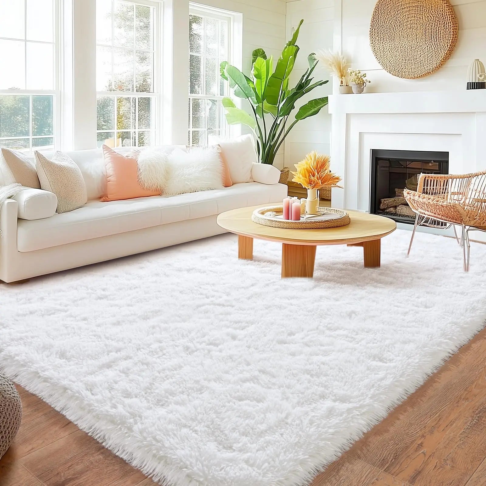 Long Plush Carpet For Living Room Sofa Area Rugs Modern Ultra-Soft Fluffy Floor Mat Kids Bedroom Bedside Rugs Home Decor Gray