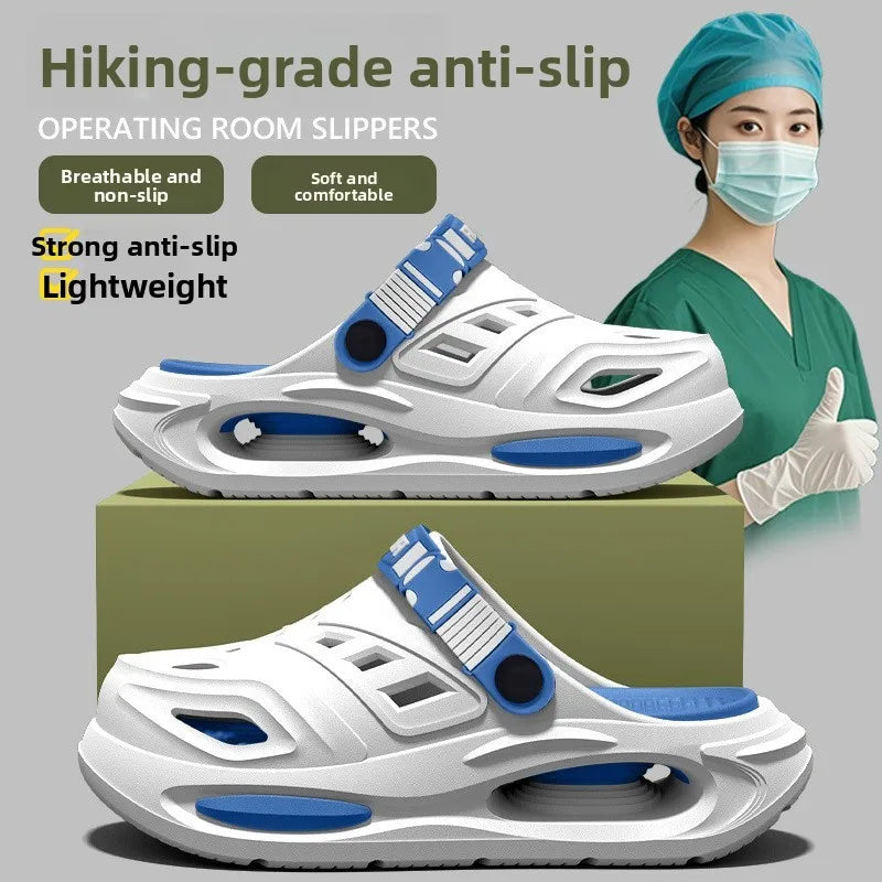 Men's Special Arch Support Hole Hole Shoes Summer Outdoor Wear Long Standing Not Tired Foot Anti-Slip Deodorant Slippers