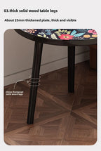 Mandala Coffee Table Removable Mini Desk Wooden Coffee Side Table Living Room Furniture Sofa Bedside Round Table Bedroom Home