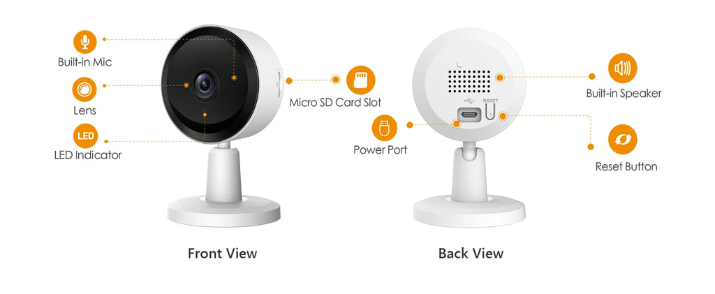 IMOU Indoor Security 2MP Camera 4PCS Wi-Fi IP Security Surveillance Smart System with Night Vision Baby Camera