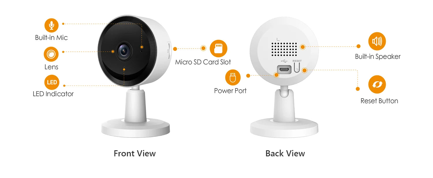 IMOU Indoor Security 2MP Camera 4PCS Wi-Fi IP Security Surveillance Smart System with Night Vision Baby Camera