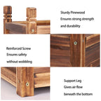 Sturdy Wooden Rectangular Planter Box Raised Garden Yard Patio Flower Vegetable Planter Bed Indoors Outdoors/Indoors