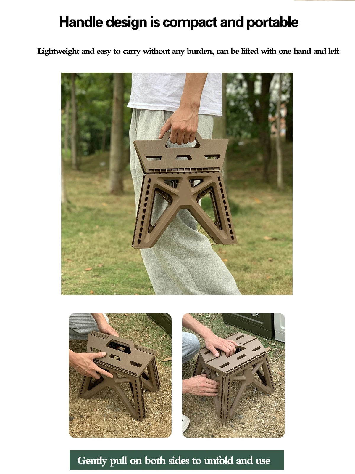 Portable Folding Chair for Indoor/Outdoor Use, Camping, Hiking, Fishing, BBQ