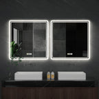 32 X 32 Inch LED Lighted Bathroom Mirror for Bathroom Wall Mounted Lighted Vanity Mirror Dimmable White Anti-Fog Vanity
