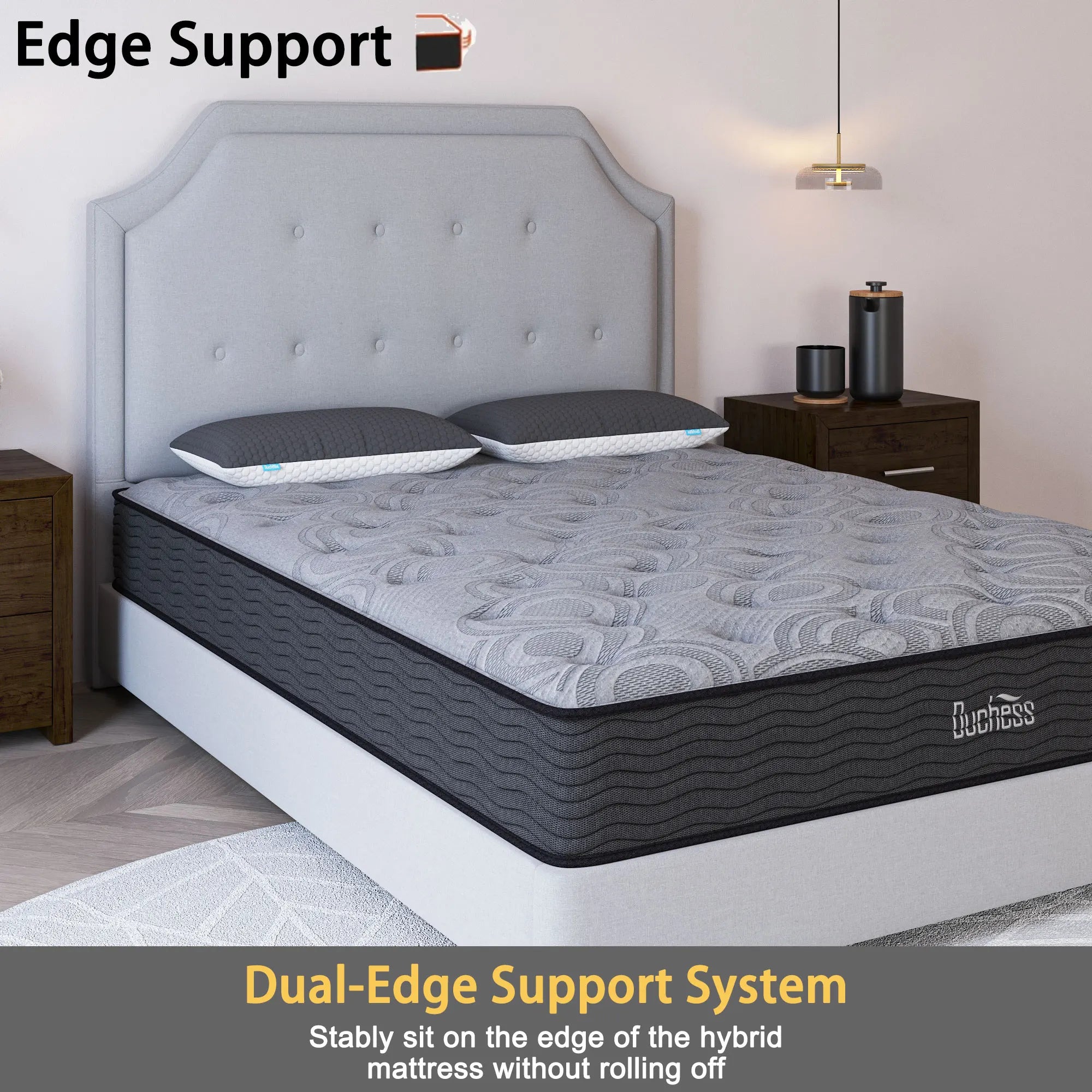 Queen Size Pocket Spring Mattress Bed TightTop Memory Foam Duchess