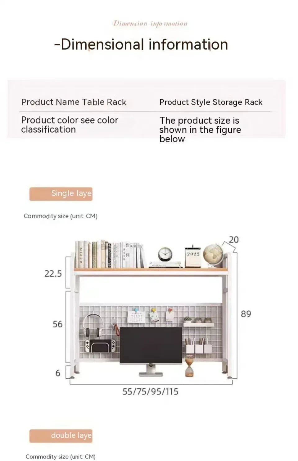Desktop Multi-Layer Wrought Iron Shelf Bookcase