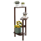 3-Tier Bamboo Plant Stands Indoor, Plant Stand Holder, Corner Plant Shelf, Plant Display Rack for Corner Balcony and Bedroom